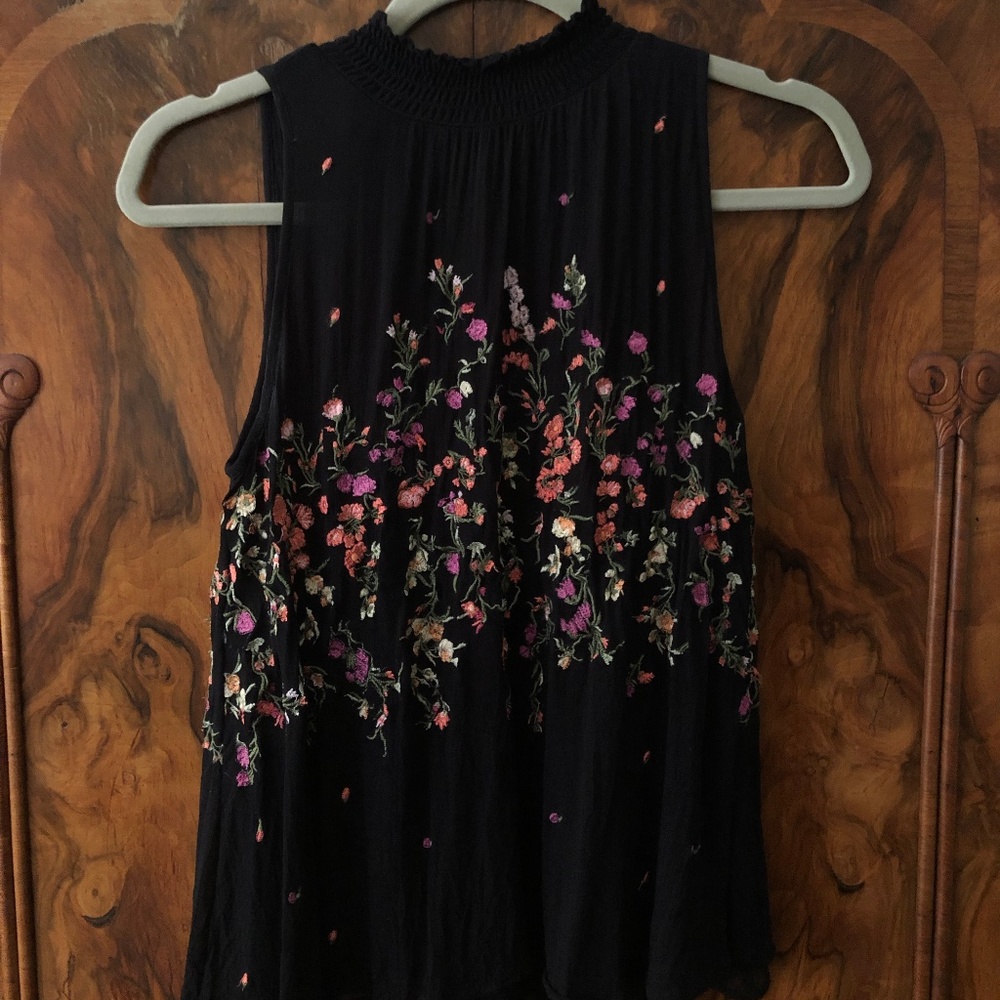 Anthropologie Floreat Embroidered Top
